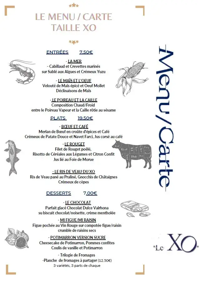 Menu_restaurant le XO bar à vins et tapas_Divatte-sur-Loire_image_1