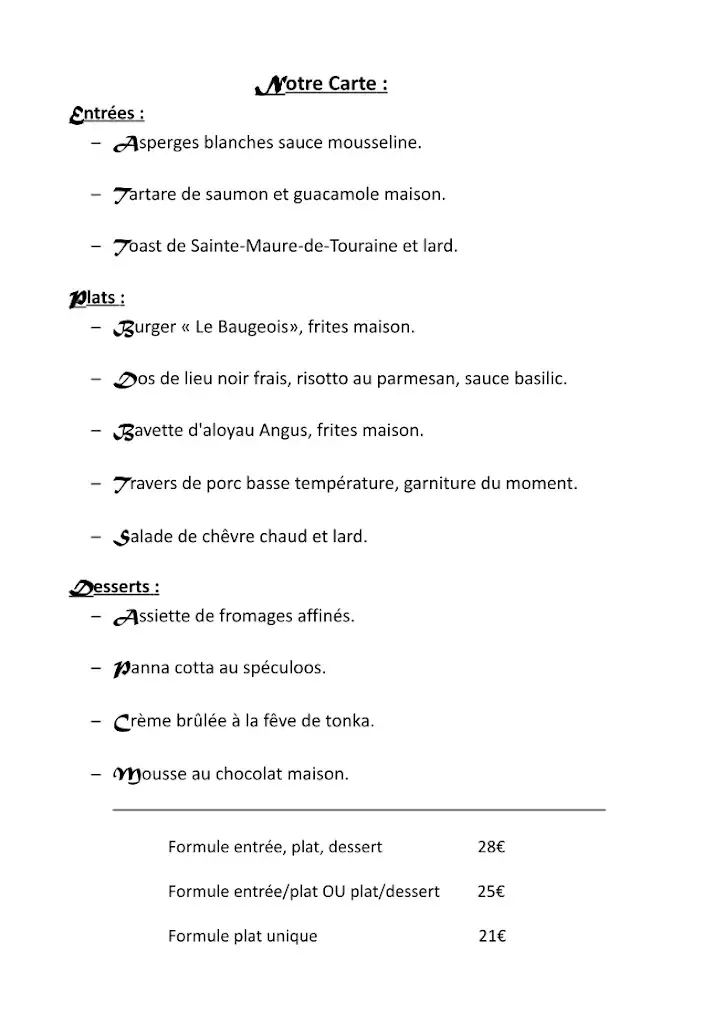 Menu_Les délices du château_Baugé-en-Anjou_image_1