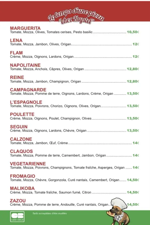 Menu_Chez Krystel - Le Temps d'une Pizza_Batz-sur-Mer_image_1