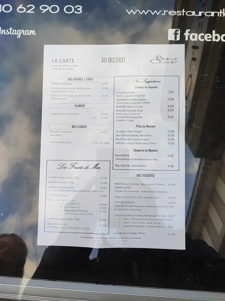 Menu_Restaurant l'Océan & Bistrot_Croisic_immagine_2