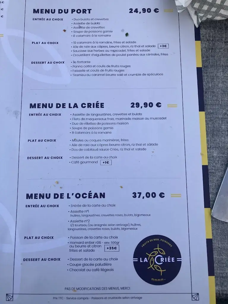 Menu_Restaurant La Criée_Croisic_image_2