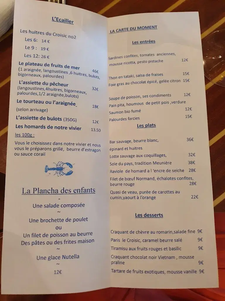 Menu_Le Lénigo_Croisic_image_1
