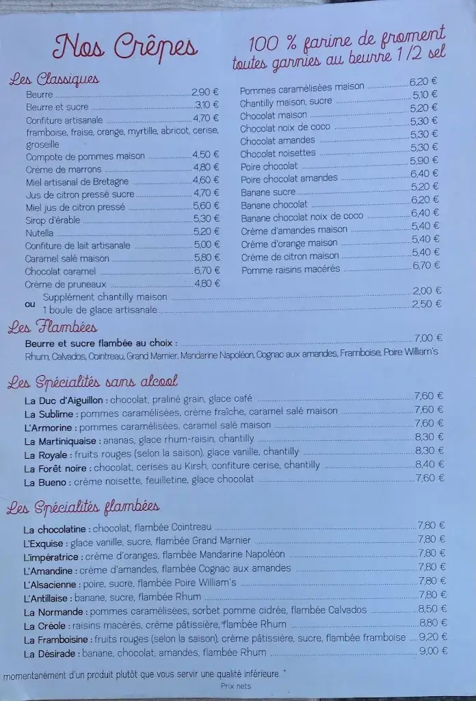 Menu_LE RELAIS DU DUC DE L'AIGUILLON_Croisic_image_4