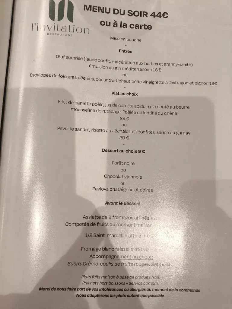 Menu_L'invitation Restaurant_Villefranche-sur-Saône_image_4