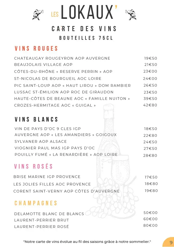 Menu_Les Lokaux, bar restaurant_Martres-de-Veyre_immagine_3