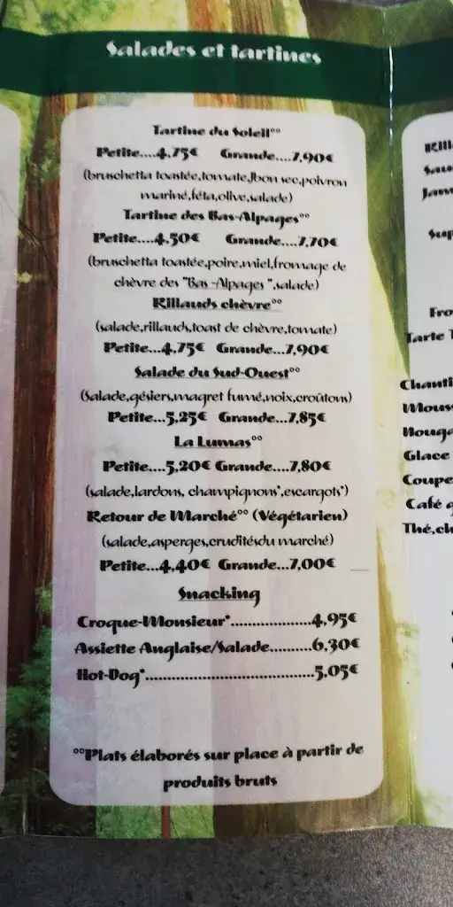 Menu_Restaurant La Forêt_Beaulieu-sur-Layon_image_3