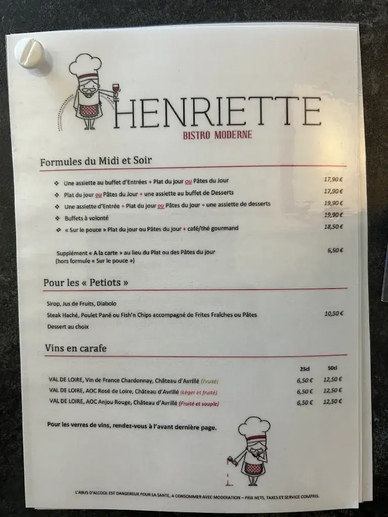Menu_Henriette Bistro Moderne Beaucouzé_Beaucouzé_image_2