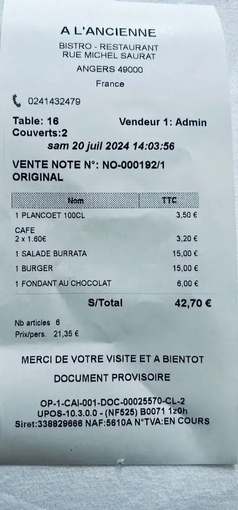Enrique Duran_À l'Ancienne - Restaurant_Angers_recensione