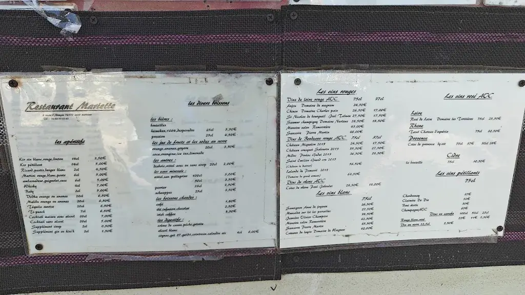 Menu_Restaurant Mariette_Saint-Marceau_image_2