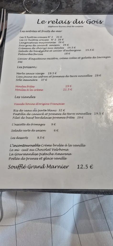 Menu_Le Relais du Gois_Beauvoir-sur-Mer_image_2