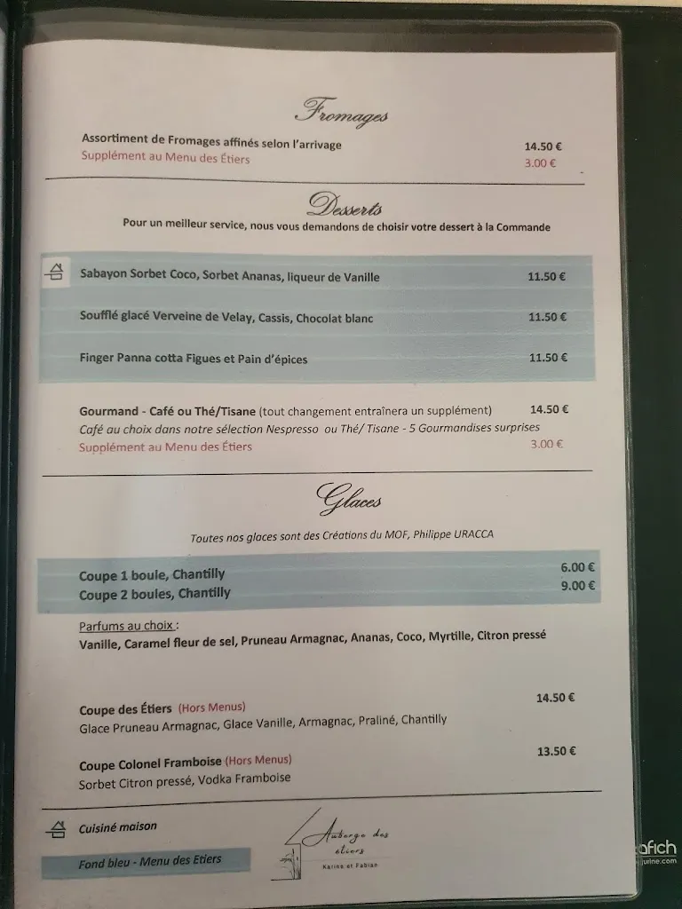Menu_L'auberge Des Etiers_Beauvoir-sur-Mer_immagine_1