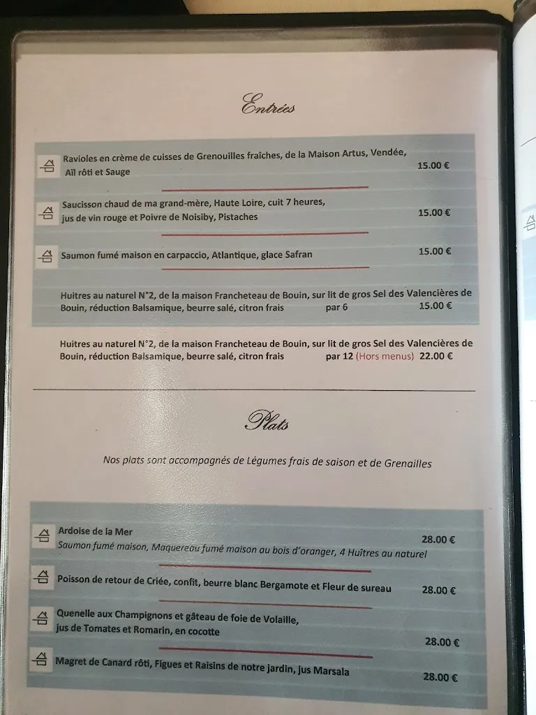 Menu_L'auberge Des Etiers_Beauvoir-sur-Mer_immagine_2