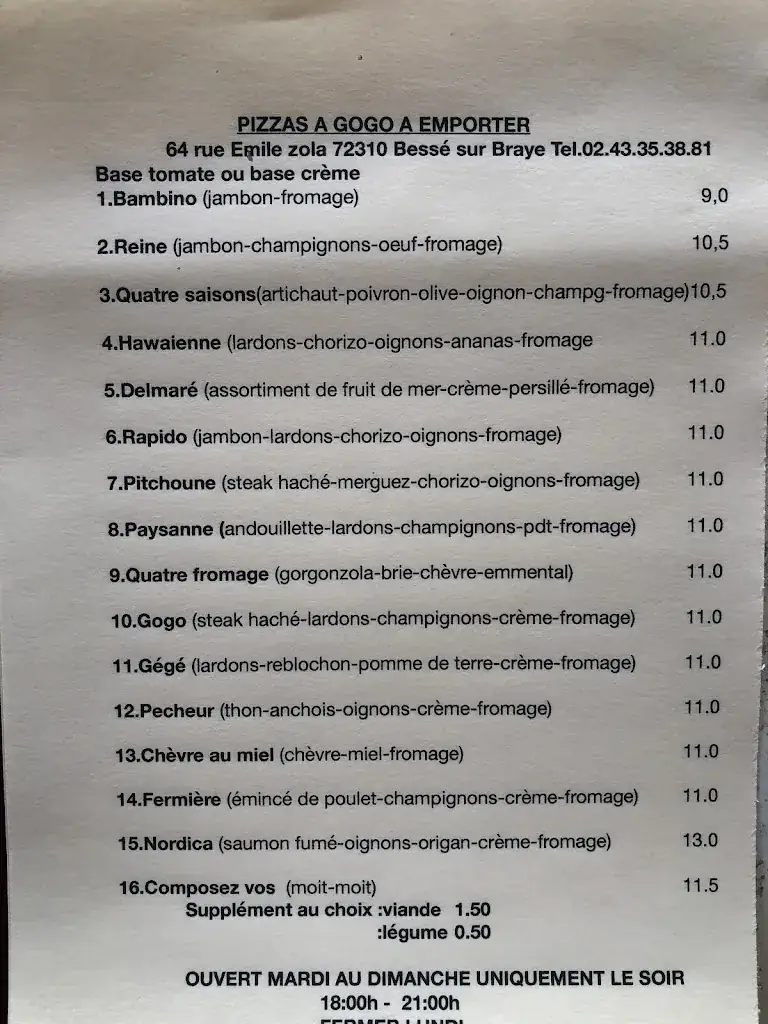 Menu_Pizza à Gogo Restaurant_Bessé-sur-Braye_image_3
