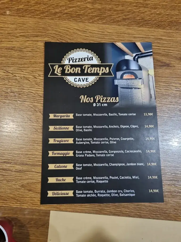 Menu_Pizzeria Le bon temps_Besné_immagine_2