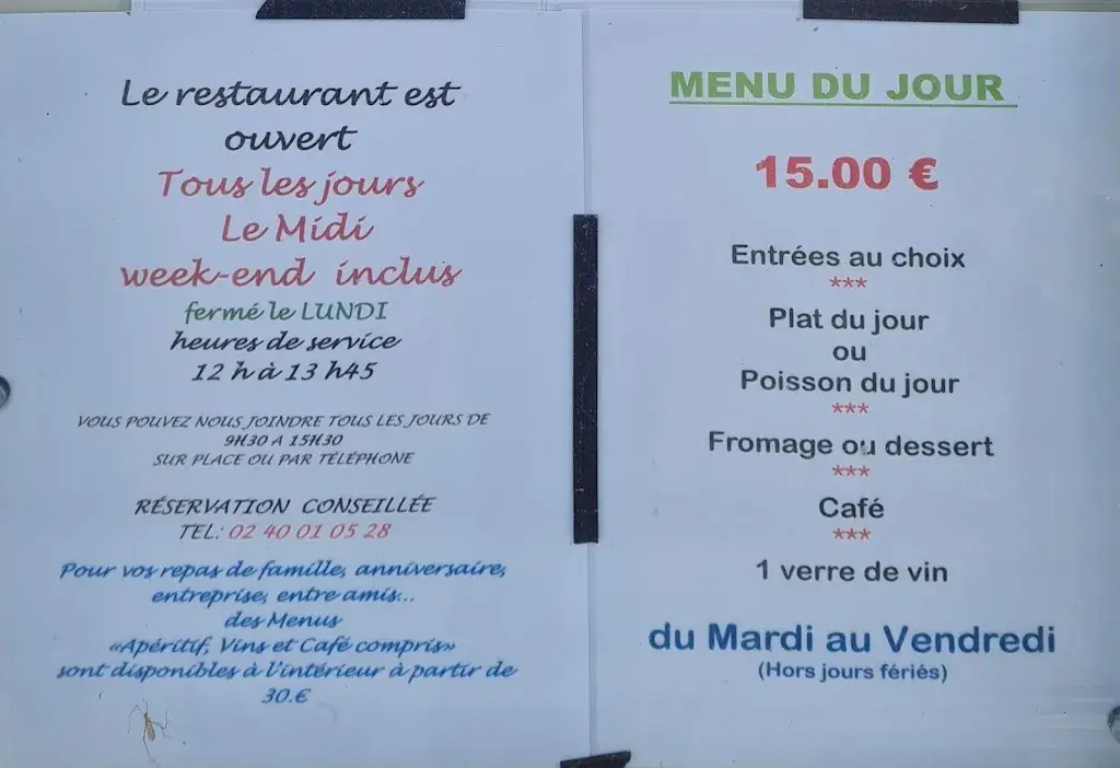 Menu_Auberge du Chaland_Sainte-Reine-de-Bretagne_immagine_2