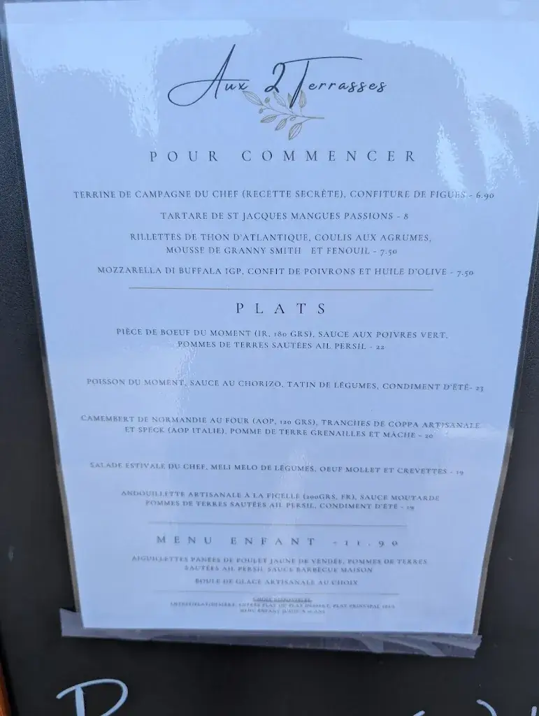 Menu_Aux 2 terrasses proche d'Angers_Aubance_image_2