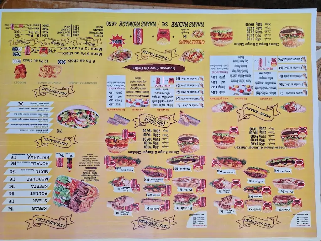 Menu_Oh Delices Du Soleil_Bonnétable_image_1