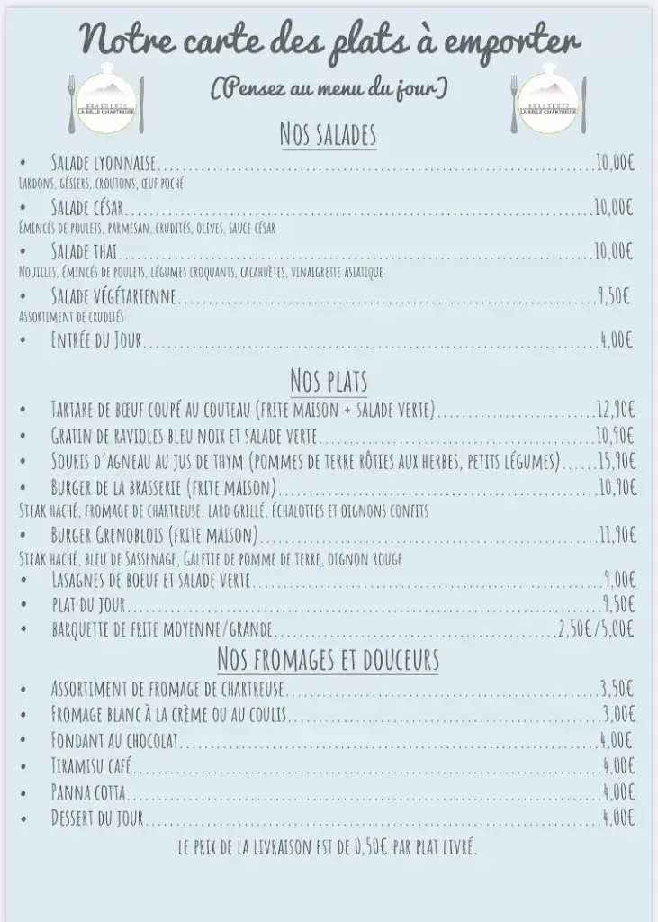 Menu_Brasserie la belle chartreuse_Moirans_image_2