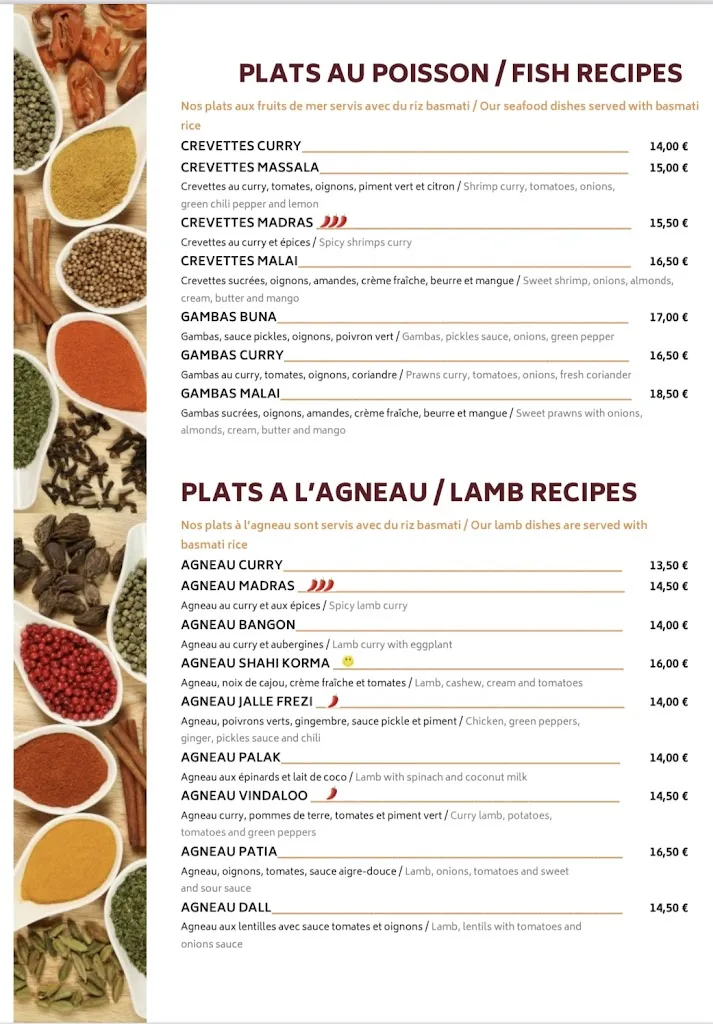 Menü_RESTAURANT KASHFULL INDIEN_Blain_Bild_2