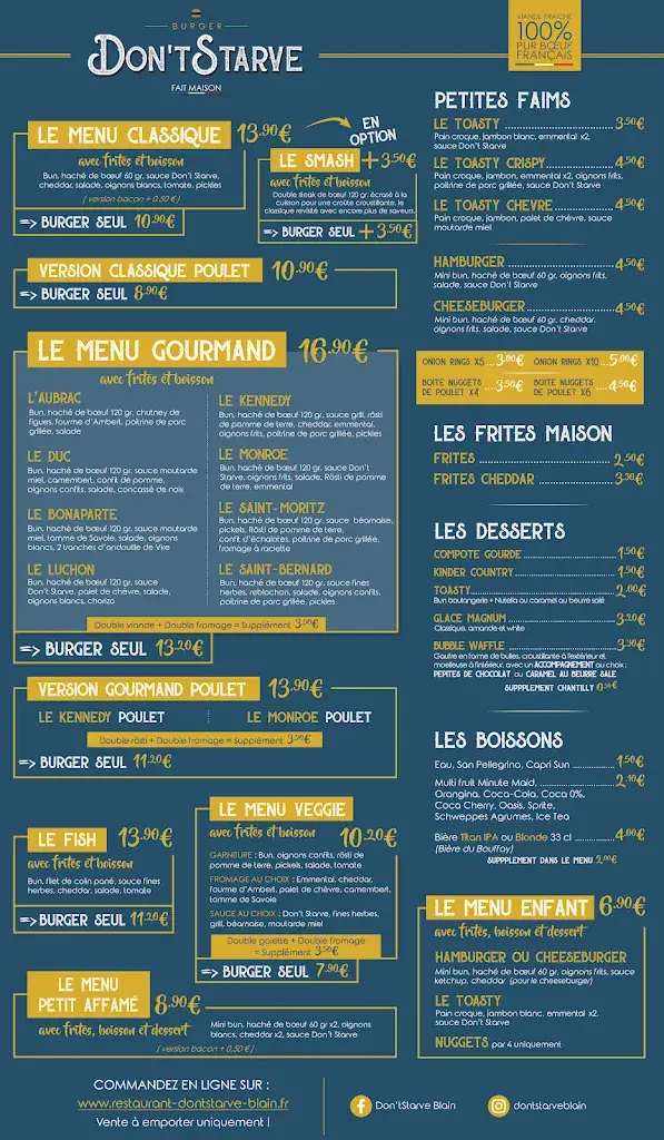 Menu_Don'tStarve Blain Burgers frais et Maison_Blain_image_2