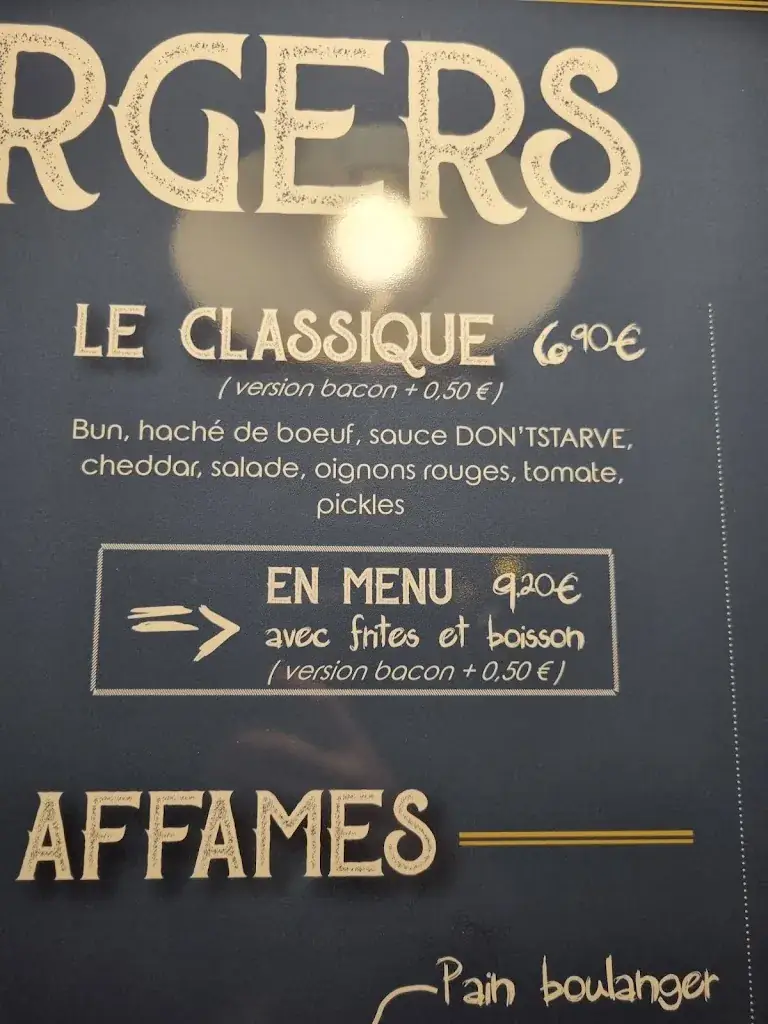 Menu_Don'tStarve Blain Burgers frais et Maison_Blain_image_3