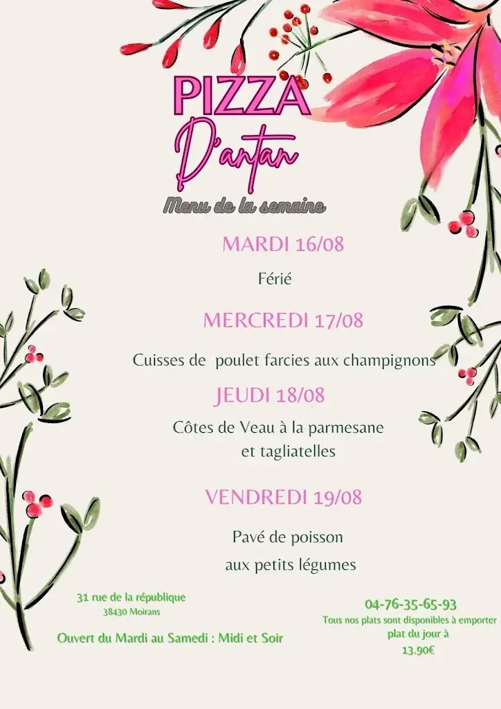 Menu_Pizza D'Antan_Moirans_immagine_4