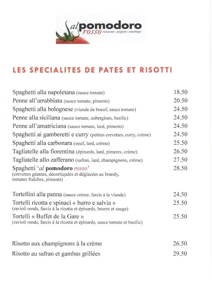 Menu_Al Pomodoro Rosso_Blonay_image_2