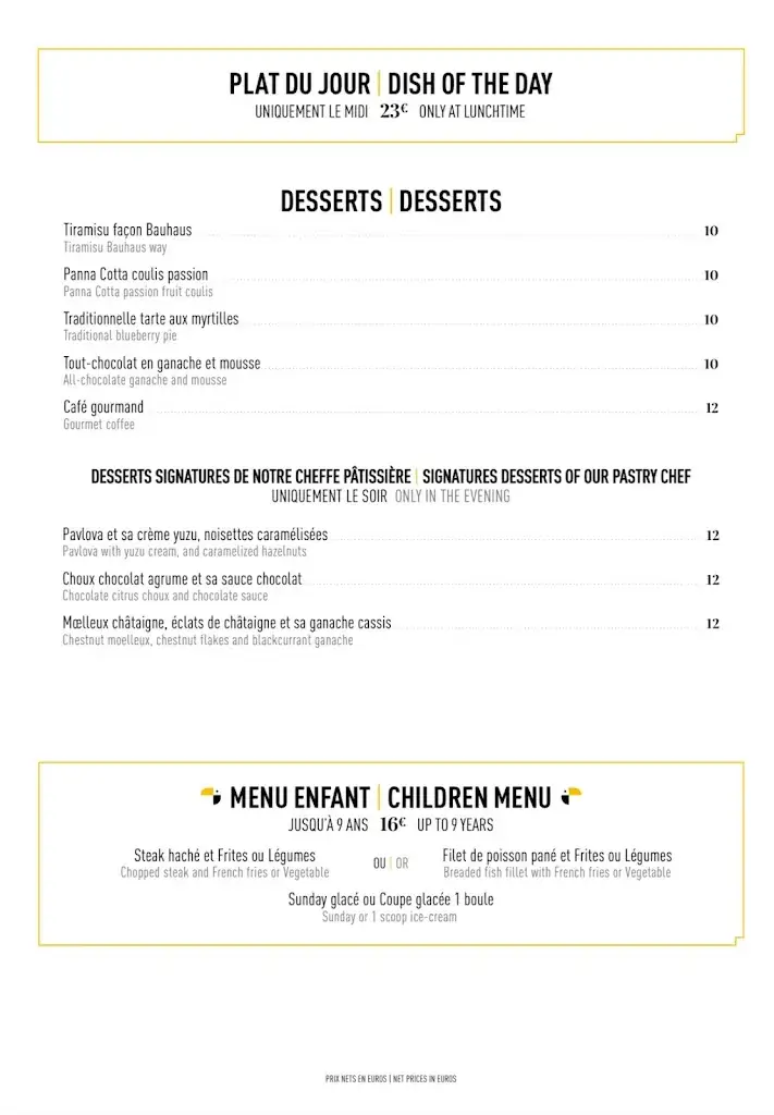 Menu_Restaurant Le Bauhaus Flaine_74300_image_1