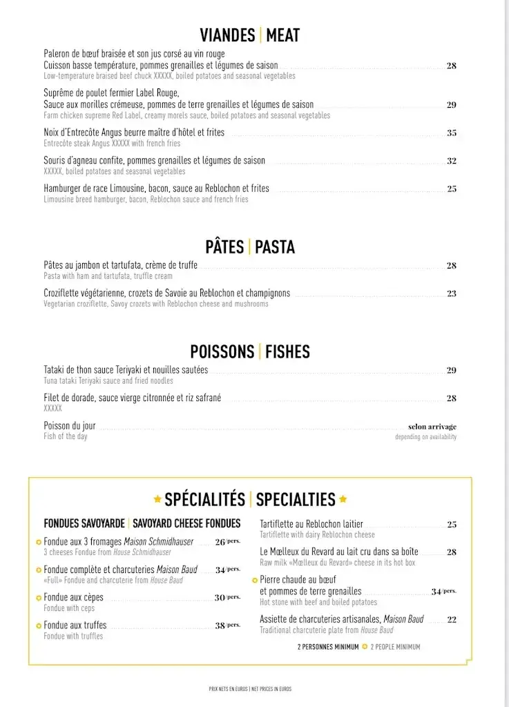 Menu_Restaurant Le Bauhaus Flaine_74300_image_2