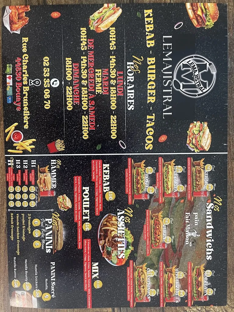 Menu_LE MAJISTRAL kebab-tacos-burger_Bouaye_image_2