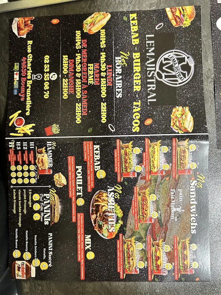 Menu_LE MAJISTRAL kebab-tacos-burger_Bouaye_image_4