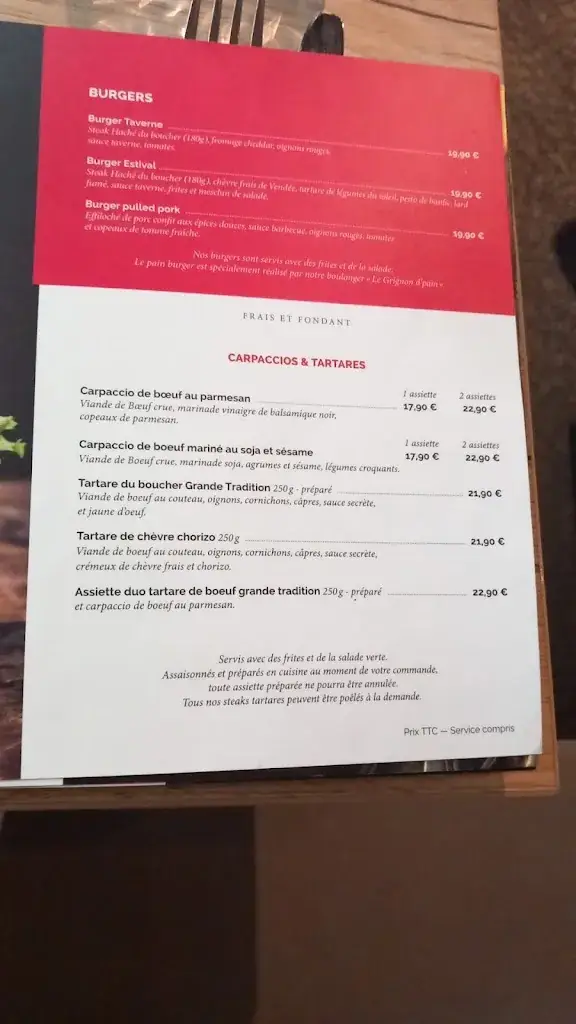 Menu_La Taverne - Table de caractère - Montaigu_Montaigu-Vendée_immagine_3