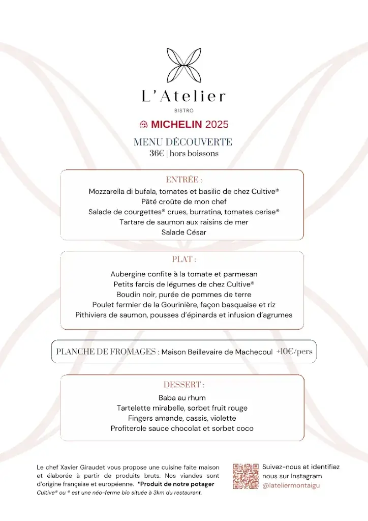 Menu_L'Atelier Bistro_Montaigu-Vendée_immagine_1