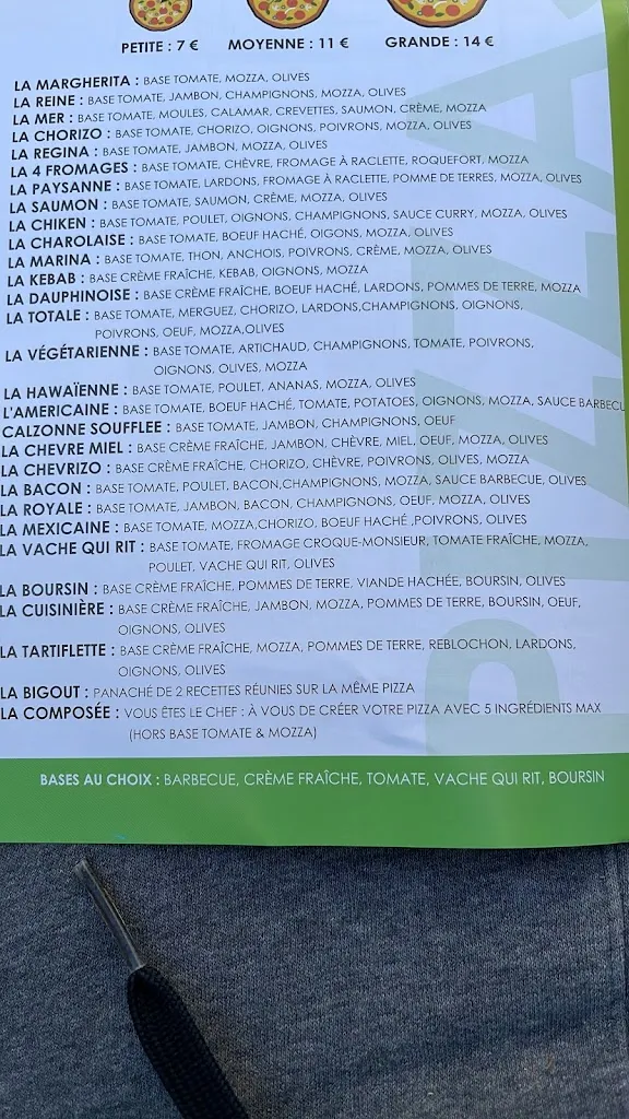 Menu_Bella pizza_Montaigu_immagine_1