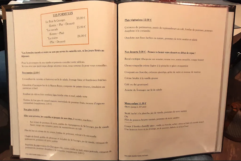 Menu_Le Petit St Georges_Montaigu-Vendée_immagine_1