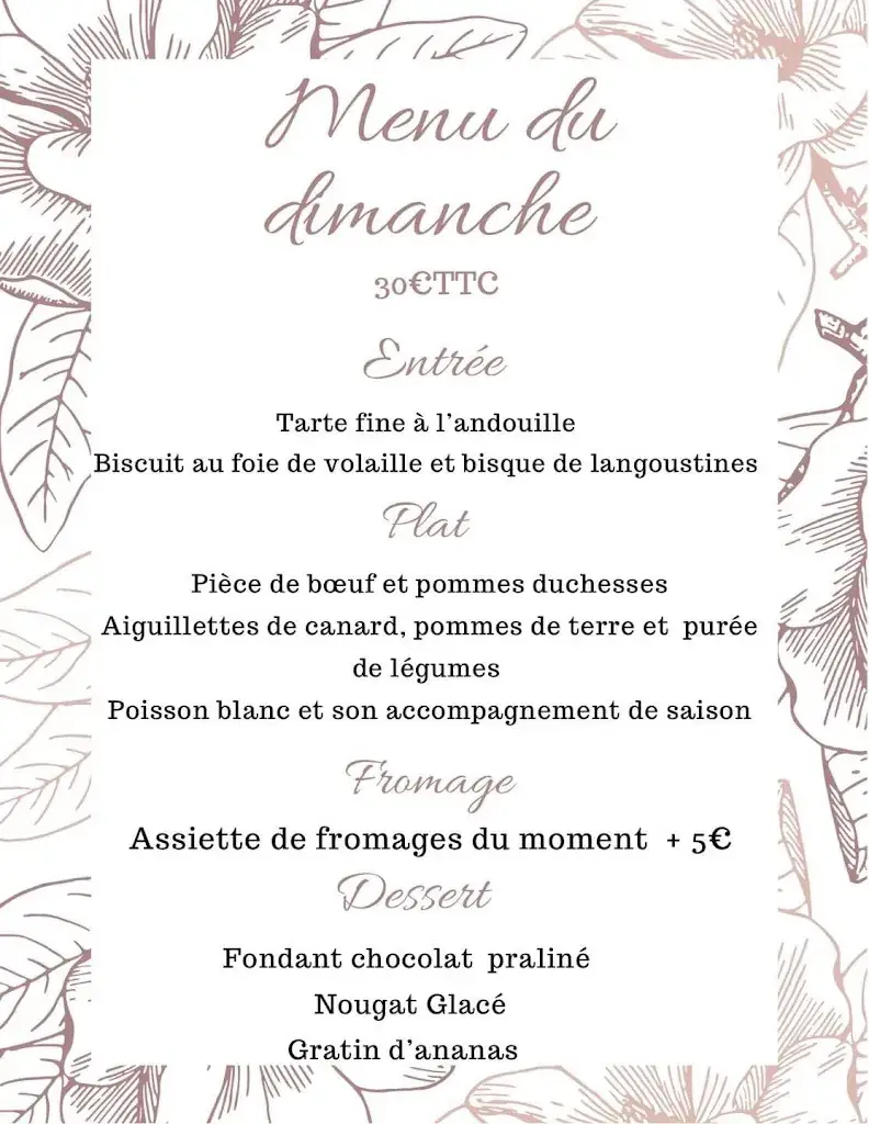 Menu_Restaurant Le Café du Nord_Joué-sur-Erdre_image_1