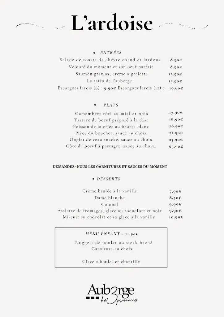 Menu_Auberge des 3 Provinces_Sèvremoine_image_1