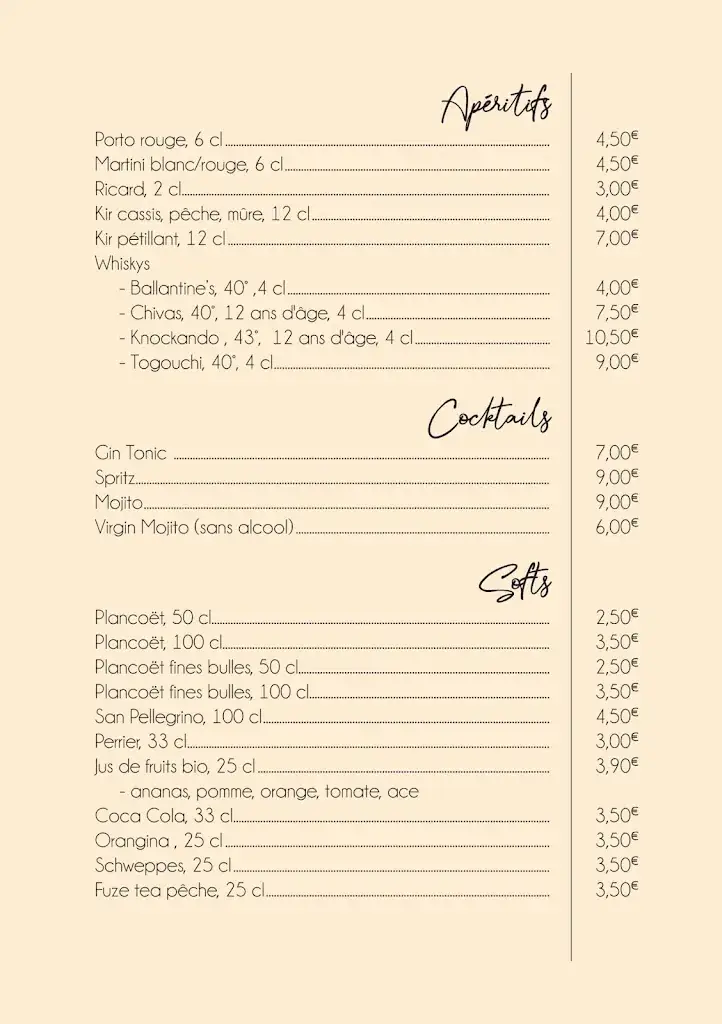 Menu_Le Kervegon - Restaurant Bouguenais_Bouguenais_image_1