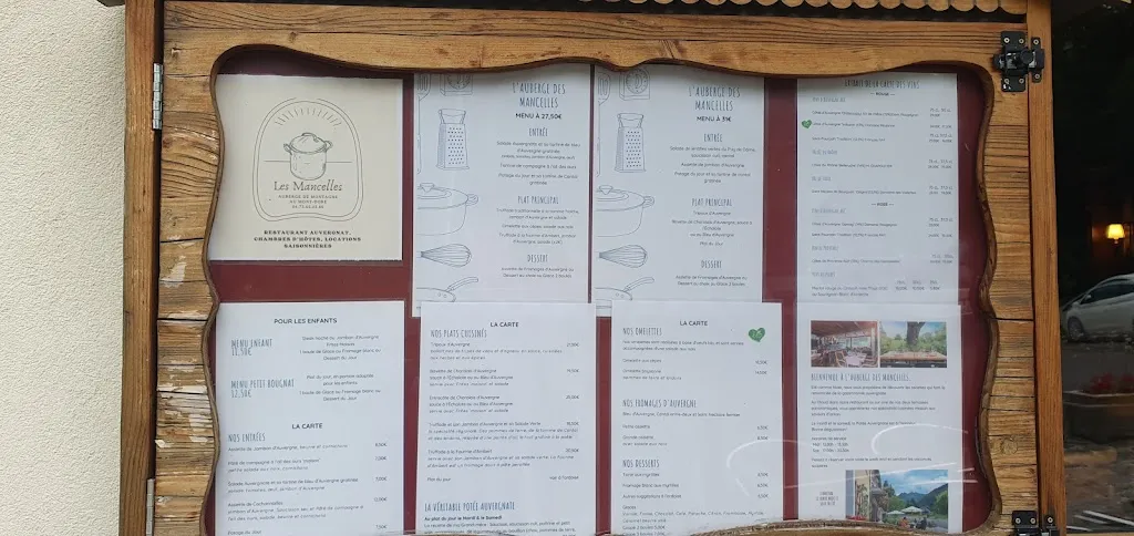Menu_Auberge des Mancelles_Mont-Dore_image_1