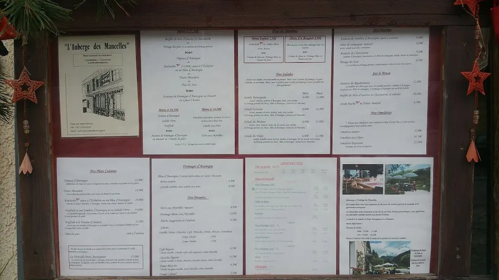 Menu_Auberge des Mancelles_Mont-Dore_image_3