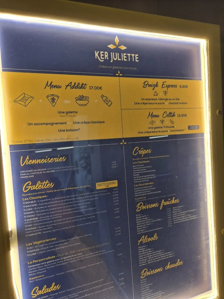Menu_Ker Juliette - Aéroport de Nantes_Bouguenais_image_1