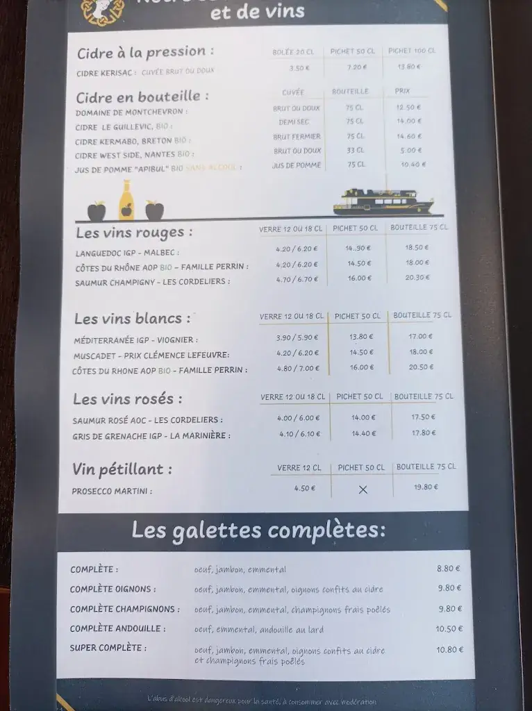 Menu_La Reine Blanche_Rezé_image_1