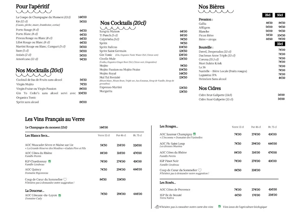Menu_Restaurant La Civelle_Rezé_immagine_2
