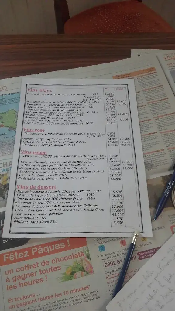 Menu_Restaurant L'Océan_d'Anjou_image_1