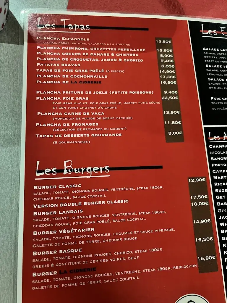 Menu_LA CIDRERIE_Mont-de-Marsan_image_2