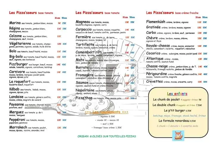 Menu_Bar Restaurant les Chasseurs_Fougeré_image_1