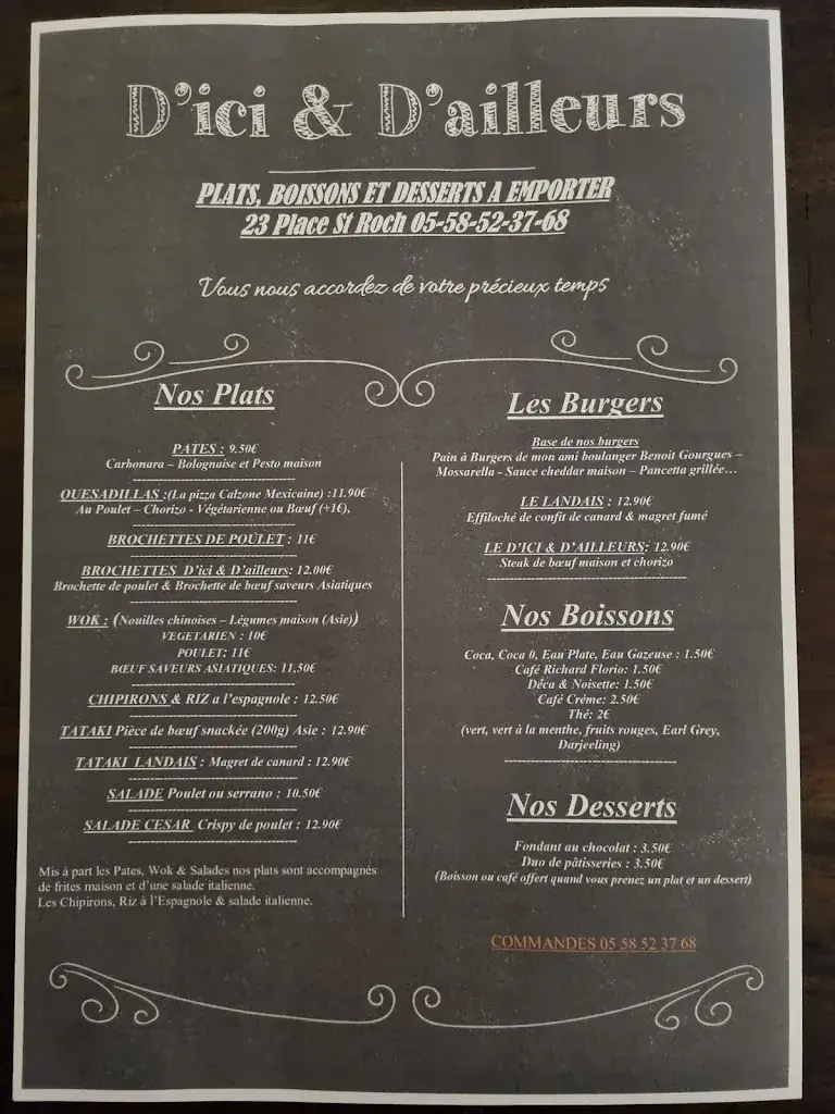 Menu_D'ici & D'ailleurs_Mont-de-Marsan_image_1