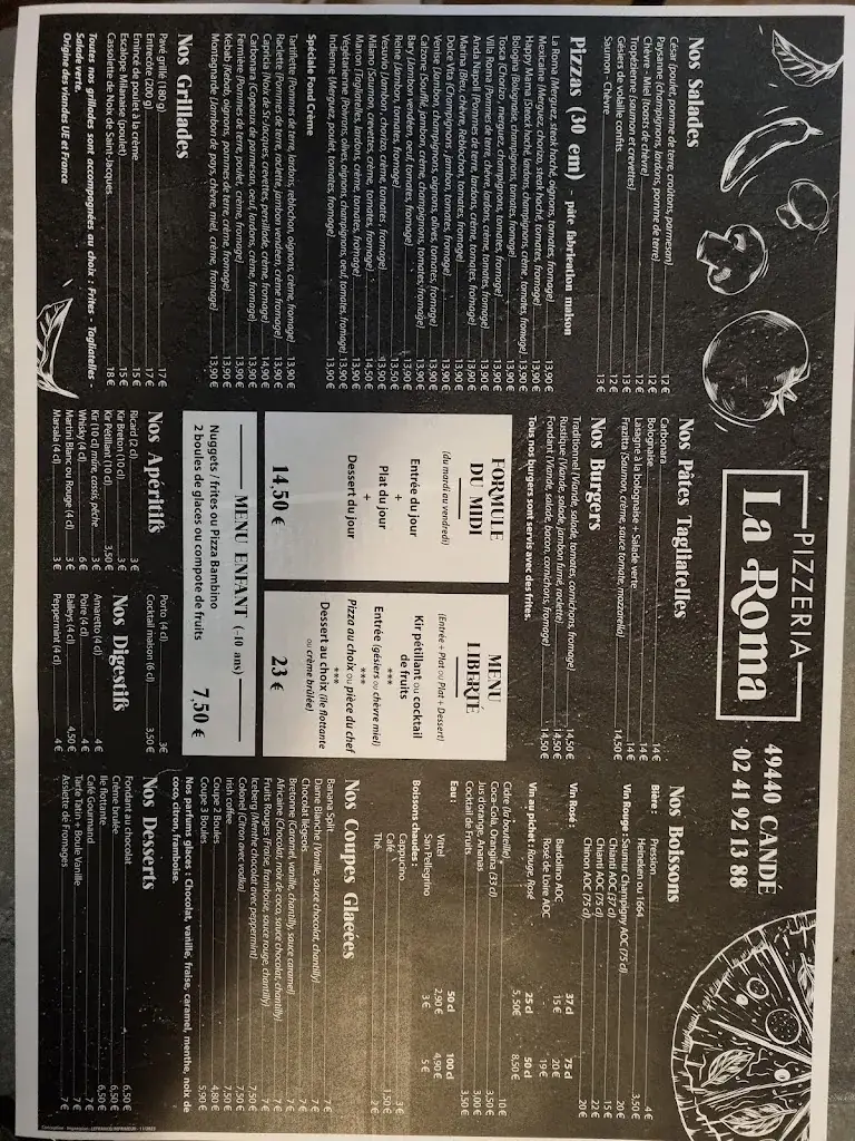 Menu_La Roma - Restaurant, Pizzeria Candé_Candé_image_2