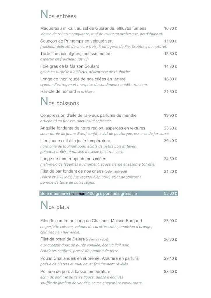 Menu_La Grand' Roche_Bretignolles-sur-Mer_immagine_1
