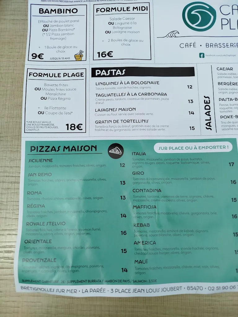 Menu_Café de la Plage_Bretignolles-sur-Mer_image_2